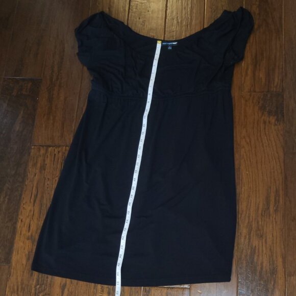 Saint Tropez West Little Black Dress Size Large Midi Romantic Whimsigoth - Picture 11 of 11